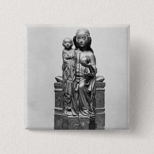 Virgin gesloten, begin 15e eeuw vierkante button 5,1 cm (Voorkant)