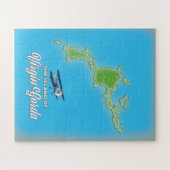 Virgin Gorda Kaart Legpuzzel (Horizontaal)