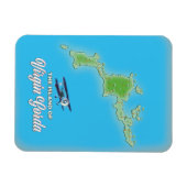 Virgin Gorda Map Magneet (Horizontaal)