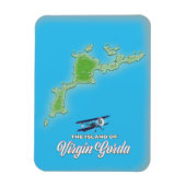 Virgin Gorda Map Magneet (Verticaal)