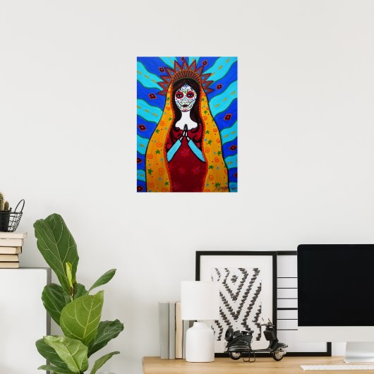 VIRGIN GUADALUPE DIA DE LOS MUERTOS POSTER (Thuiskantoor)