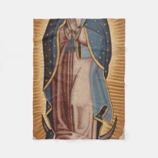 Virgin Guadalupe Fleece Deken (Voorkant)