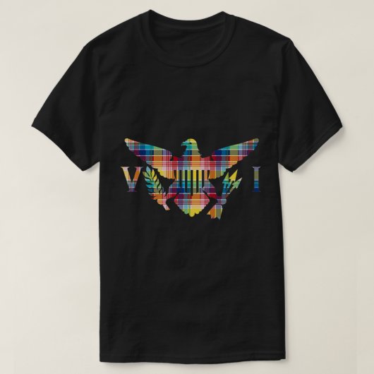 Virgin Islands Madras VI Drapeau Premium T-shirt (Design devant)
