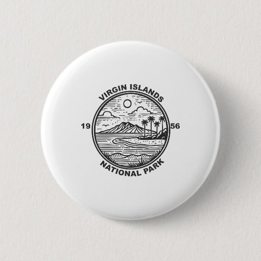 Virgin Islands National Park Ronde Button 5,7 Cm (Voorkant)