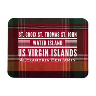 Virgin Islands USVI Caribbean Madras personalisere Magneet