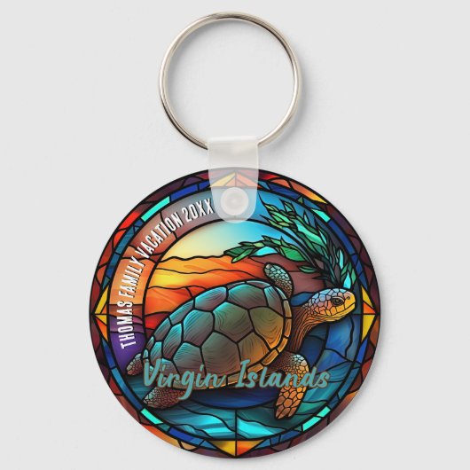 Virgin Islands Vacation Souvenir Sleutelhanger (Voorkant)