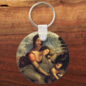 Virgin & kind met St.Anne & Lamb Sleutelhanger (Voorkant)