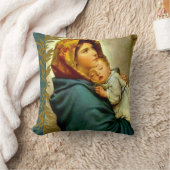 Virgin Madonna Mary met Baby Jesus Kussen (Deken)