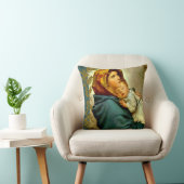 Virgin Madonna Mary met Baby Jesus Kussen (Stoel)