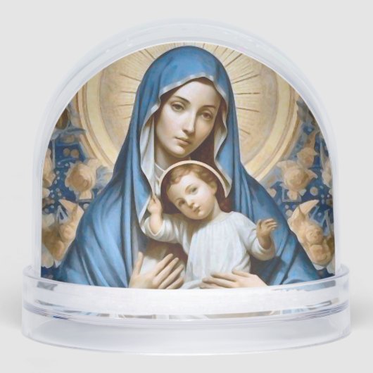 Virgin Mary and Christ Child in Soft Blues Golds (Avant)