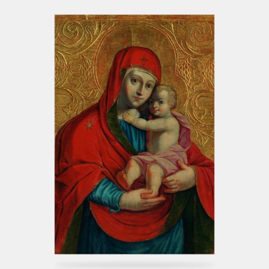 Virgin Mary and Jesus Child by Jan Rombauer Acryl Bord (Voorkant)