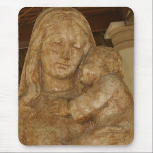 Virgin Mary & Baby Jesus-beeld Muismat