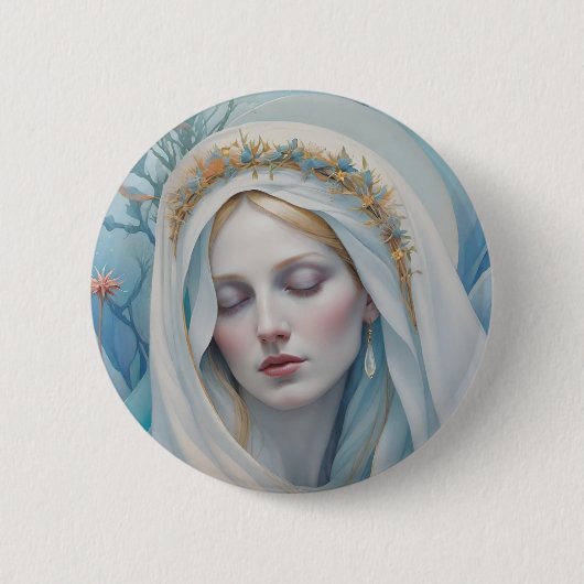 Virgin Mary Badge Button (Voorkant)
