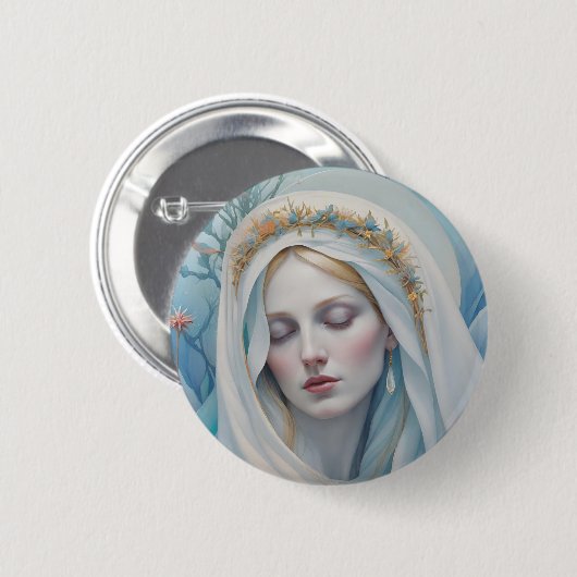 Virgin Mary Badge Button (Voorkant /achterkant)