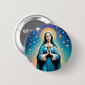 Virgin Mary Badge Button (Voorkant /achterkant)