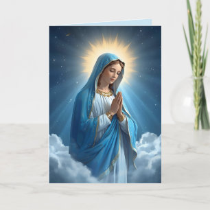 Virgin Mary Blue Sympathy Kaart