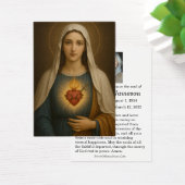 Virgin Mary Catholic Funeral Memorial Holy Card - (Bureau)