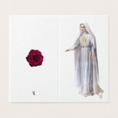 Virgin Mary Catholique Condolence Merci Cartes (Outside Unfolded)