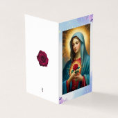 Virgin Mary Catholique Condolence Merci Cartes (Outside)