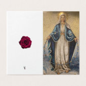 Virgin Mary Catholique Condolence Merci Cartes (Outside Unfolded)