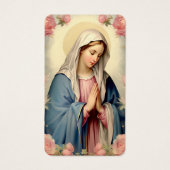 Virgin Mary Cross Sympathy Prayer Card (Devant)