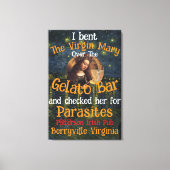 Virgin Mary Donald TRUMP tekent parasieten Canvas Afdruk (Voorkant)