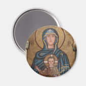 Virgin Mary en Jesus Mosaic Magneet (Voorkant / Achterkant)