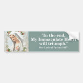 Virgin Mary Fatima Immaculate Heart Religieuze Bumpersticker (Voorkant)