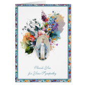 Virgin Mary Floral Religious Funeral Condolence (Voorkant)