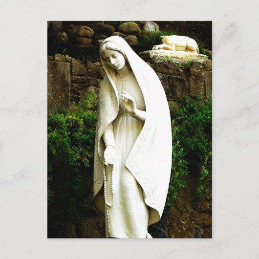 Virgin Mary Garden Statue Briefkaart (Voorkant)