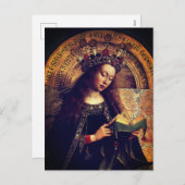 Virgin Mary - Gent Altarpart van Jan van Eyck Feestdagenkaart (Voorkant / Achterkant)