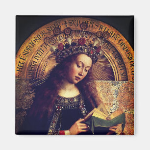 Virgin Mary - Gent Altarpart van Jan van Eyck Magneet