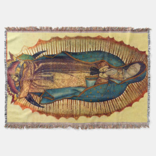 Virgin Mary Guadalupe Full Tilma Throw Blanket Deken