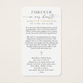 Virgin Mary Hail Mary Memorial Prayer Cards (Dos)