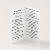 Virgin Mary, Help of Christians, Prayer Card (Inside)