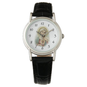 Virgin Mary Immaculate Sorrowful Heart Religieuze Horloge