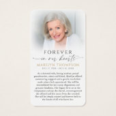 Virgin Mary In Loving Memory Sympathy Prayer Card (Dos)