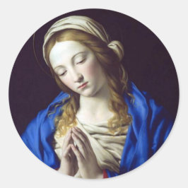 Virgin Mary in Prayer Ronde Sticker