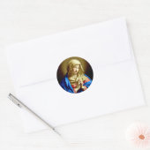 Virgin Mary in Prayer Ronde Sticker (Envelop)