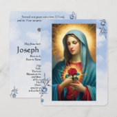 Virgin Mary katholieke begrafenis Memorial Heilige (Voorkant / Achterkant)