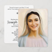 Virgin Mary katholieke begrafenis Memorial Heilige (Voorkant / Achterkant)