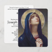 Virgin Mary katholieke begrafenis Memorial Heilige (Voorkant / Achterkant)