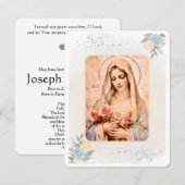 Virgin Mary katholieke begrafenis Memorial Heilige (Voorkant / Achterkant)