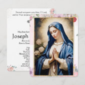 Virgin Mary katholieke begrafenis Memorial Heilige (Voorkant / Achterkant)