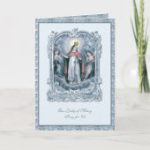 Virgin Mary  katholieke Blue Angels Kaart (Voorkant)