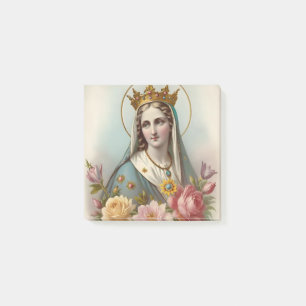 Virgin Mary merkt op Post-it® Notes