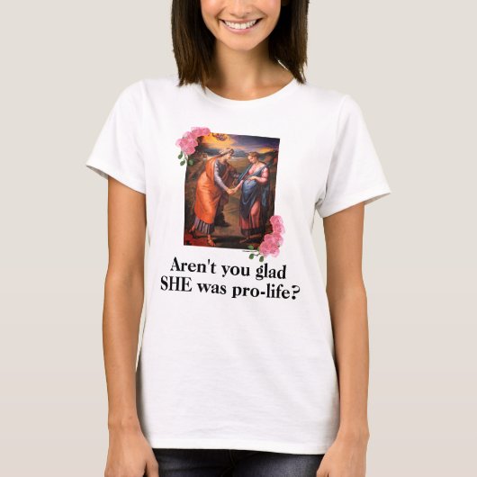 Virgin Mary Pro-Life T-shirt (Voorkant)