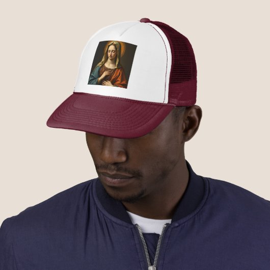 Virgin Mary Renaissance stijl Trucker Hat Trucker Pet (In situ)