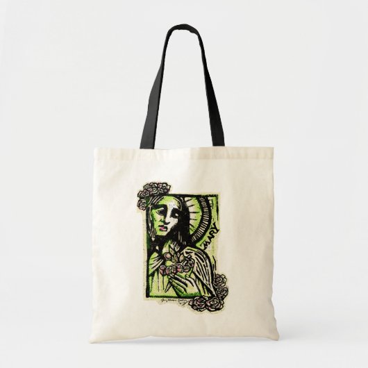 Virgin Mary Sacred Roos Tote Bag (Voorkant)