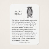 Virgin Mary Salve Reina Spanish Prayer Holy Card (Dos)